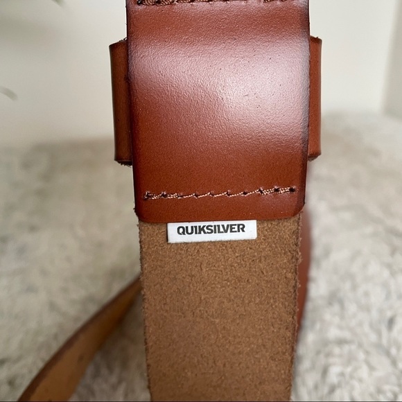 Quicksilver Brown Genuine Leather Belt 38 - Picture 5 of 6
